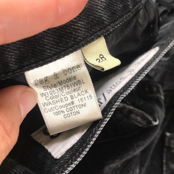 Rag and Bone Black Denim shorts - Picture 6 of 7